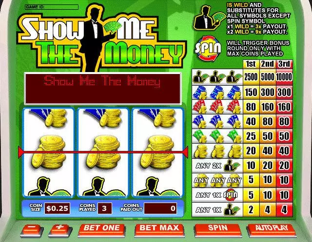 Main Screen Reels - Leap Frog Show Me The Money Slot