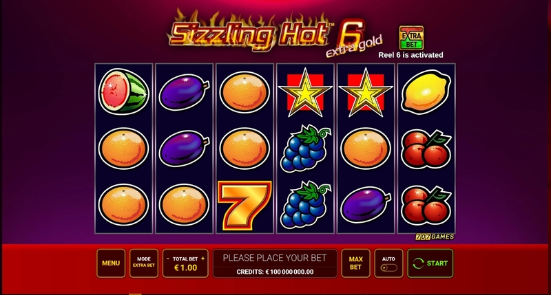 Main Screen Reels - Greentube Sizzling Hot 6 extra gold Slot