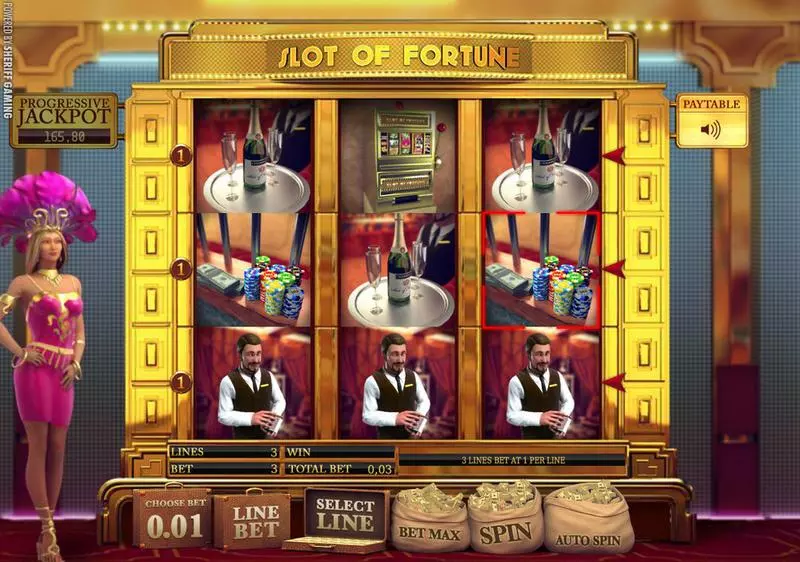 Main Screen Reels - Sheriff Gaming Slot of Fortune Slot