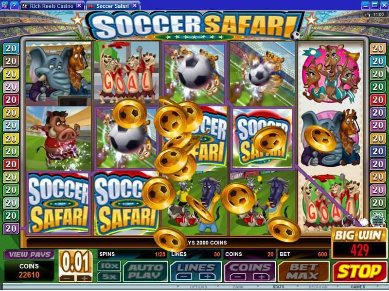 Bonus 1 - Microgaming Soccer Safari Slot