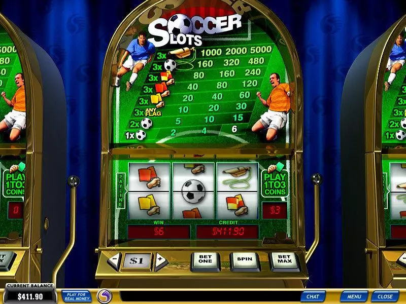 Main Screen Reels - PlayTech Soccer Slot