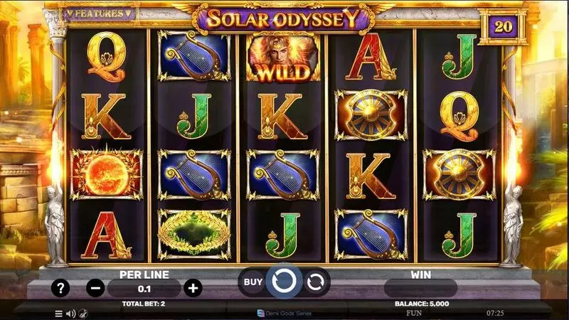 Main Screen Reels - Spinomenal Solar Odyssey Slot