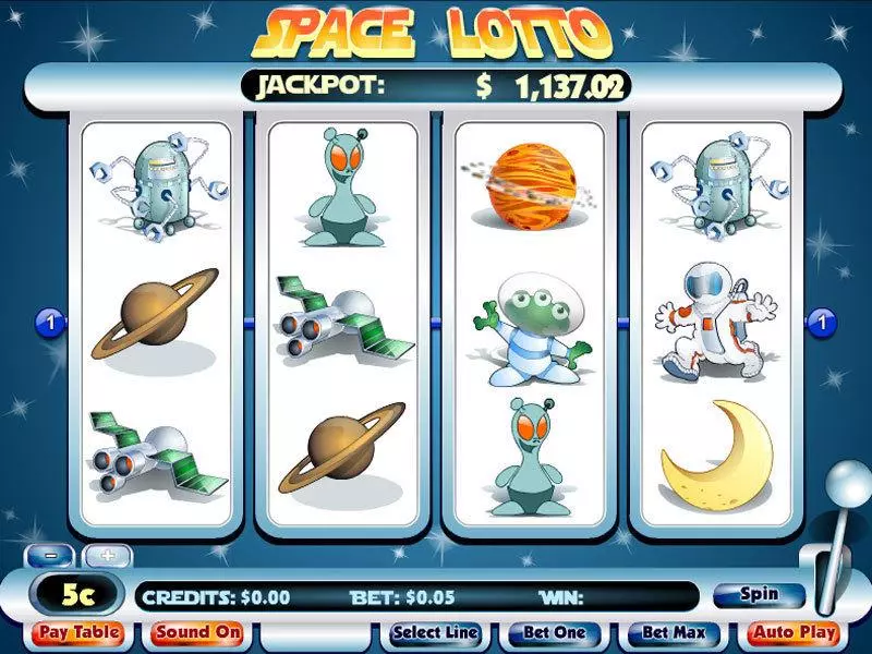 Main Screen Reels - Byworth Space Lotto Slot