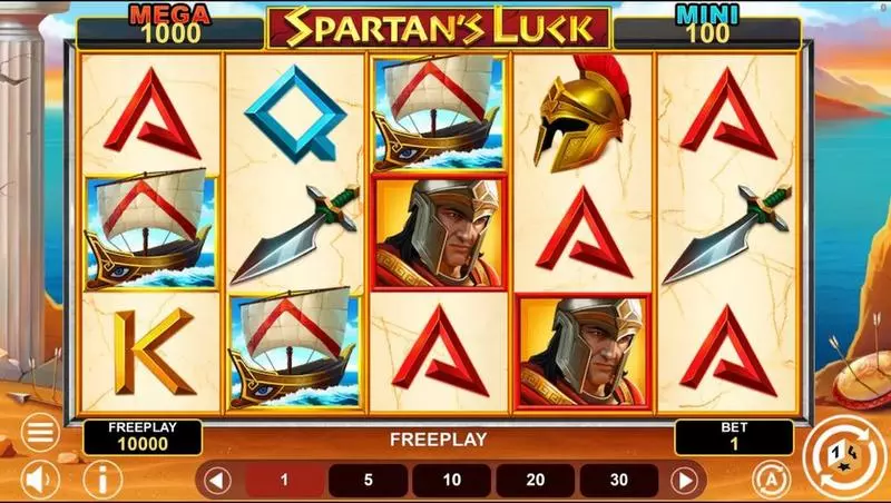 Main Screen Reels - 1Spin4Win Spartans Luck Hold And Win Slot