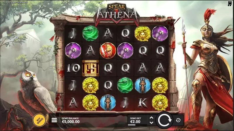Main Screen Reels - Hacksaw Gaming Spear of Athena Slot