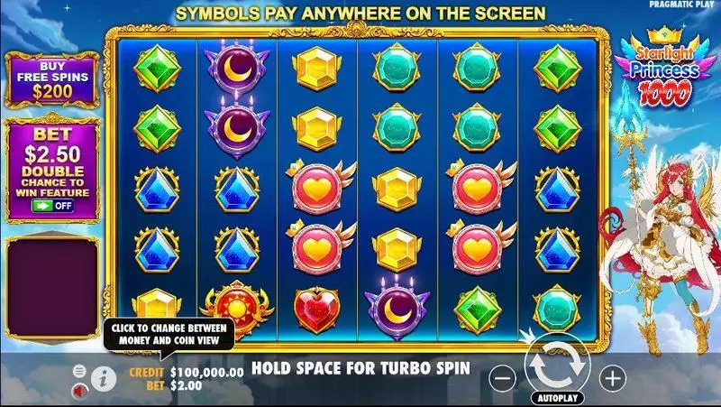 Main Screen Reels - Pragmatic Play Starlight Princess 1000 Slot