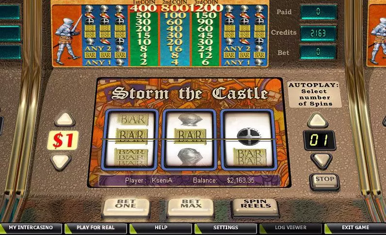 Main Screen Reels - CryptoLogic Storm the Castle Slot