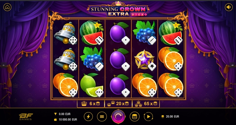 Main Screen Reels - BF Games Stunning Crown Extra Dice Slot
