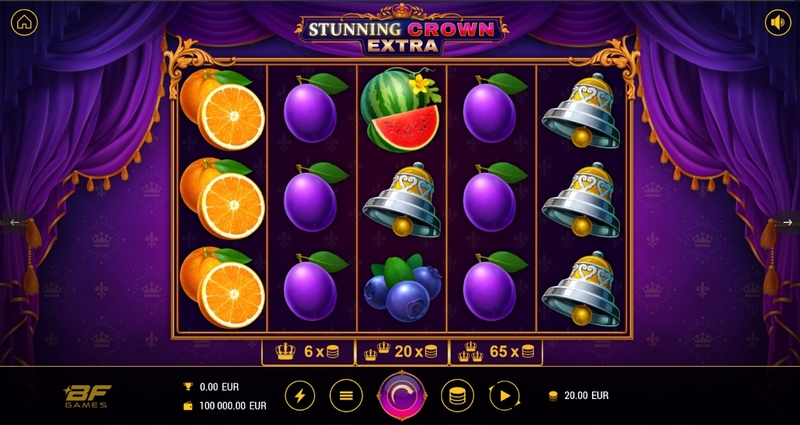 Main Screen Reels - BF Games Stunning Crown Extra Slot