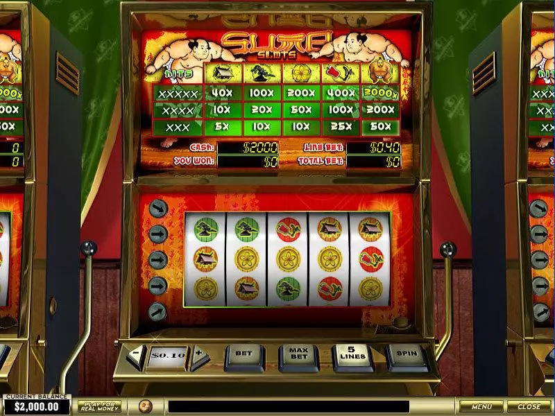 Main Screen Reels - PlayTech Sumo Slot