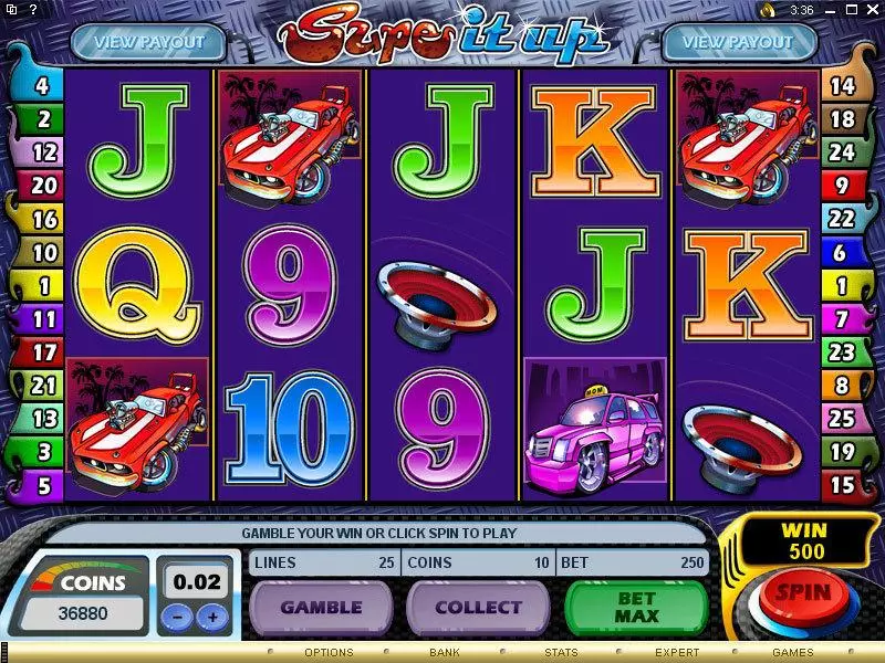 Main Screen Reels - Microgaming Supe It Up Slot