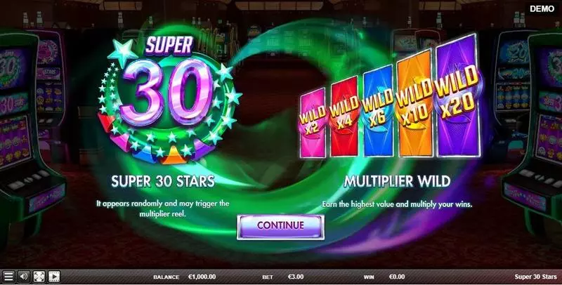 Info and Rules - Red Rake Gaming Super 30 Stars Slot