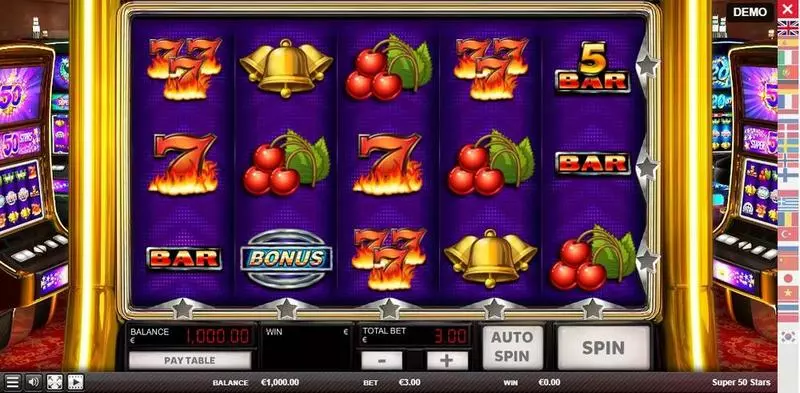 Main Screen Reels - Red Rake Gaming Super 50 Stars Slot