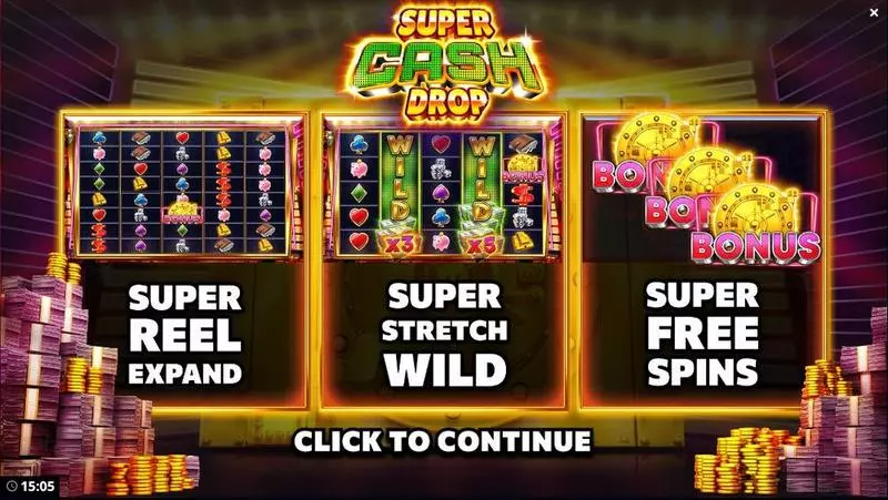 Info and Rules - Bang Bang Games Super Cash Drop  Slot