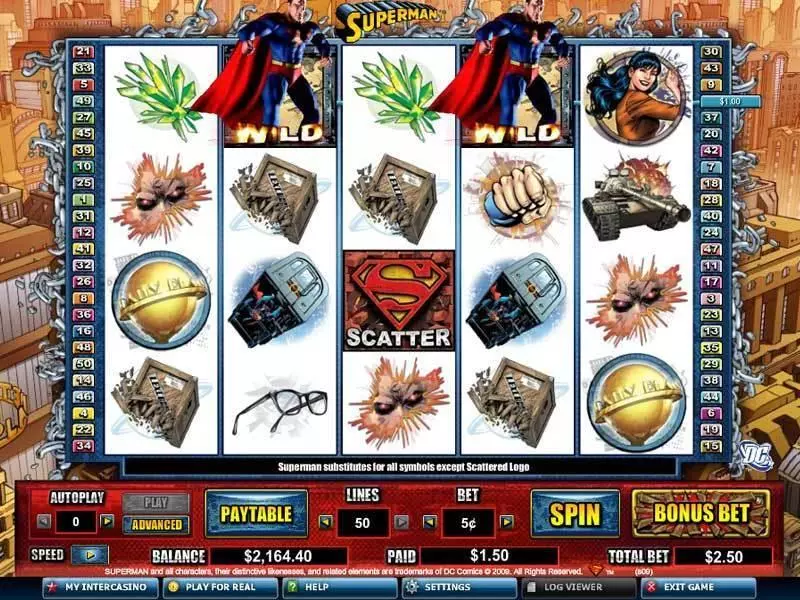 Main Screen Reels - Amaya Superman Slot