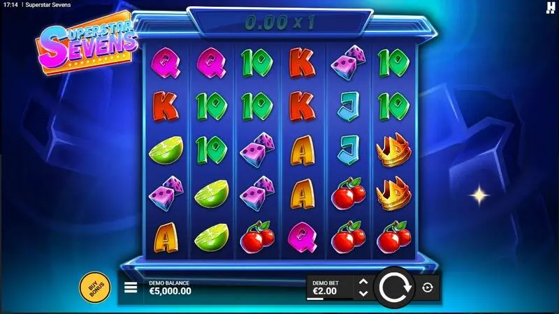 Main Screen Reels - Hacksaw Gaming Superstar Sevens Slot