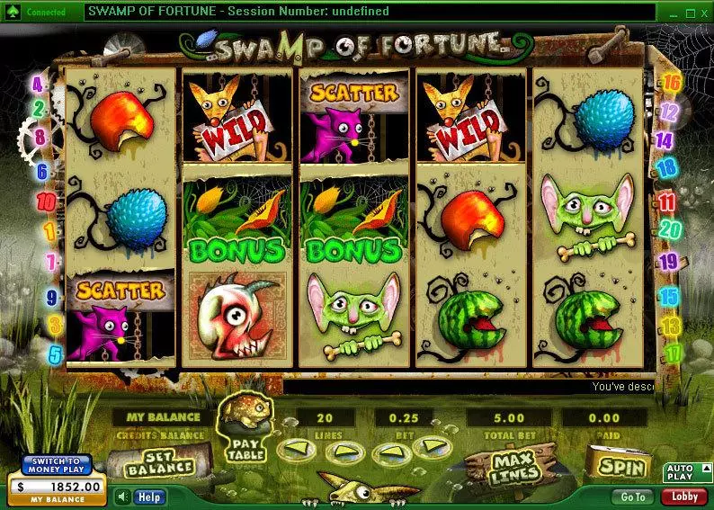 Main Screen Reels - 888 Swamp of Fortune Slot