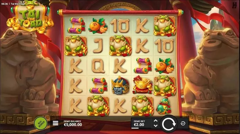 Main Screen Reels - Hacksaw Gaming Tai the Toad Slot