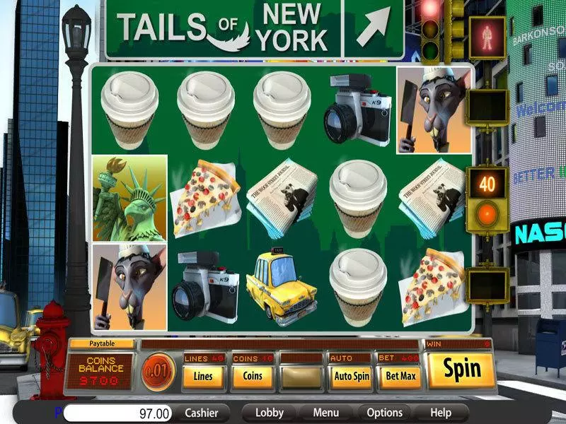 Main Screen Reels - Saucify Tails of New York Slot