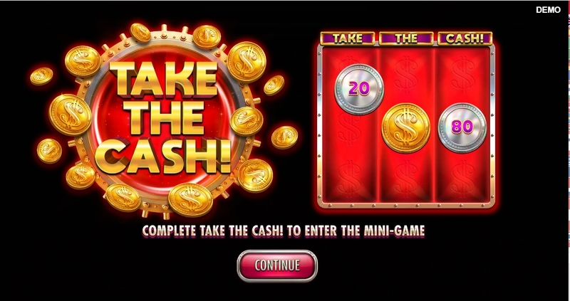 Introduction Screen - Red Rake Gaming Take the Cash Slot