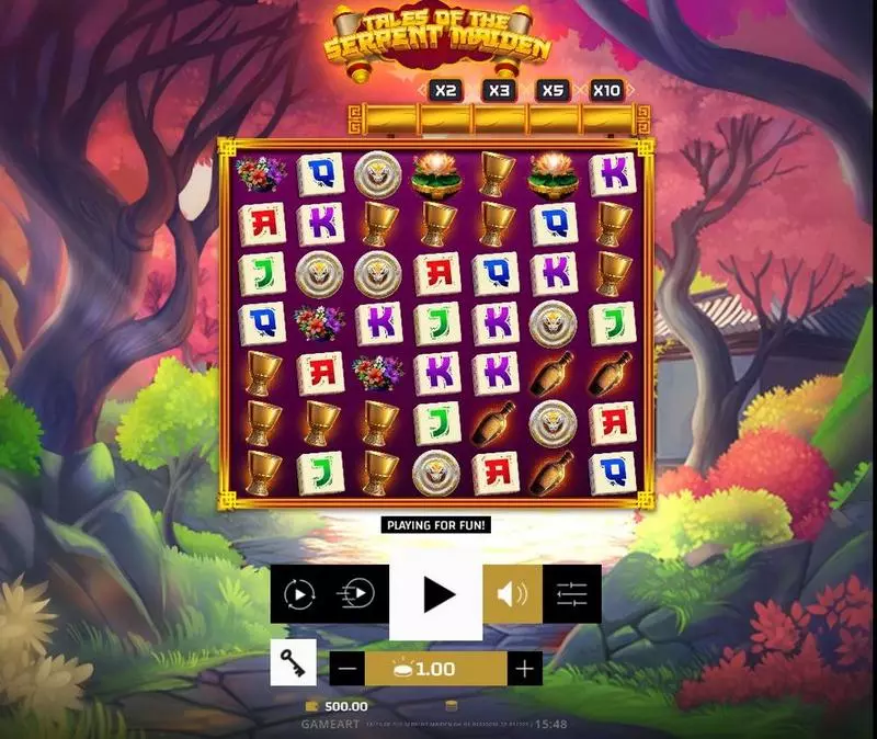 Main Screen Reels - GameArt Tales of the Serpent Maiden Slot