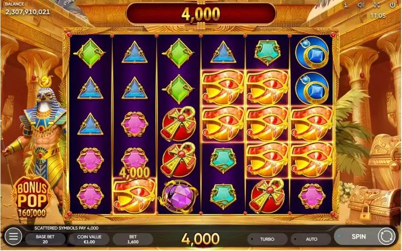 Main Screen Reels - Endorphina Temple of Ra Slot