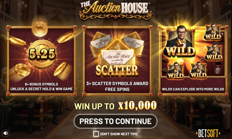 Info and Rules - BetSoft The Auction House Slot