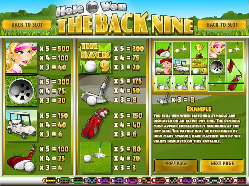 Info and Rules - Rival The Back Nine Slot