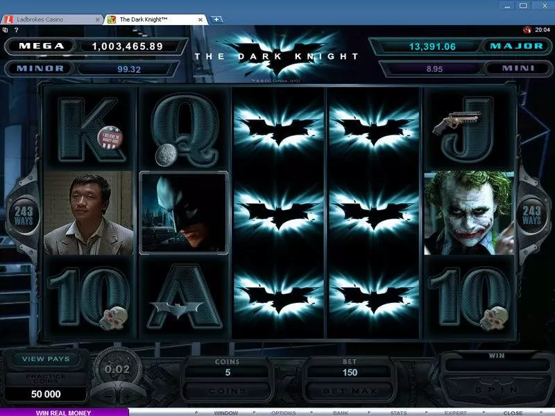 Main Screen Reels - Microgaming The Dark Knight Slot