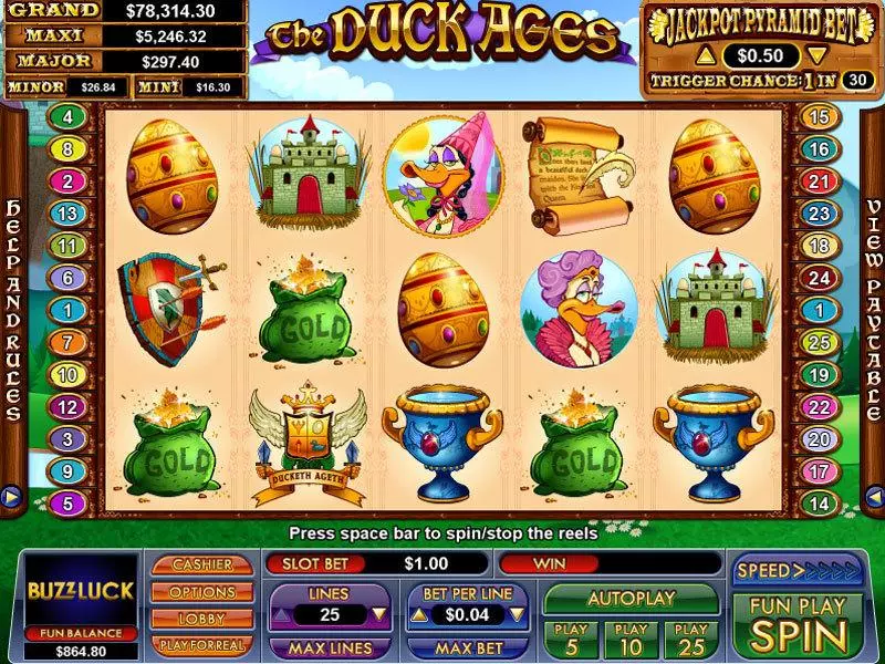Main Screen Reels - NuWorks The Duck Ages Slot