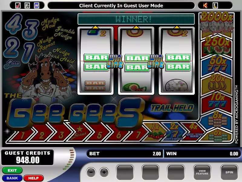 Main Screen Reels - Microgaming The Gee Gees Slot