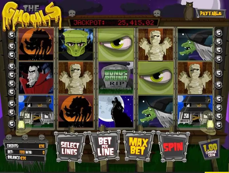 Introduction Screen - BetSoft The Ghouls Slot