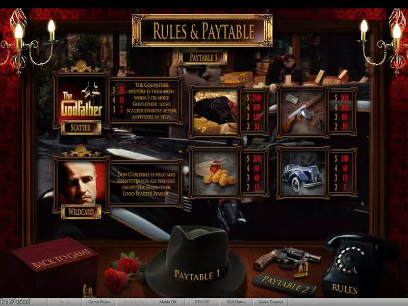 Info and Rules - bwin.party The Godfather Part I Slot
