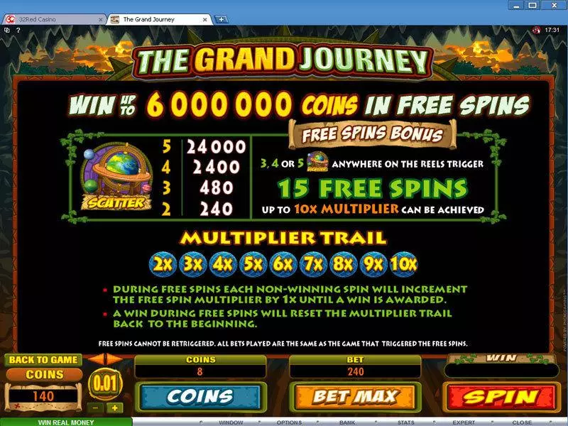 Bonus 1 - Microgaming The Grand Journey Slot