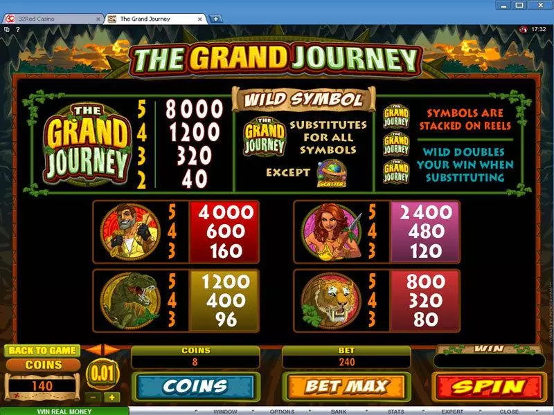 Info and Rules - Microgaming The Grand Journey Slot