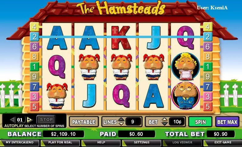 Main Screen Reels - CryptoLogic The Hamsteads Slot