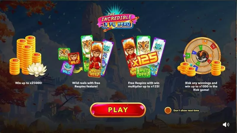 Introduction Screen - Mascot Gaming The Incredible X Fu Hero Slot