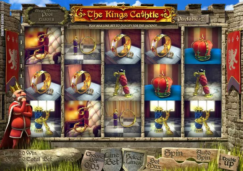 Main Screen Reels - Sheriff Gaming The King's Ca$htle Slot