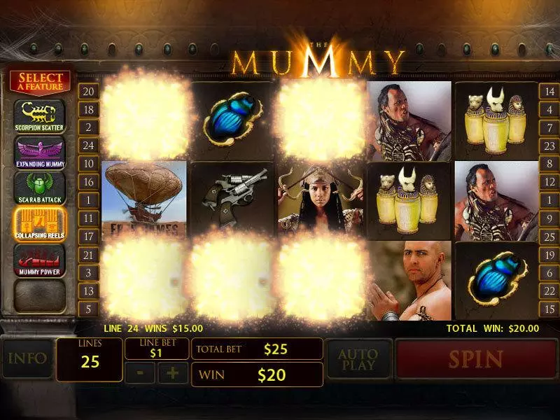 Bonus 6 - PlayTech The Mummy Slot
