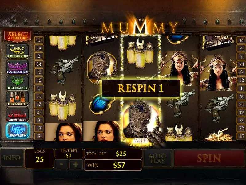 Main Screen Reels - PlayTech The Mummy Slot