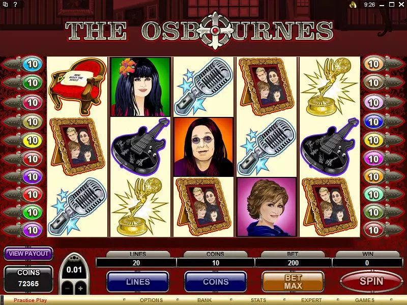 Main Screen Reels - Microgaming The Osbournes Slot