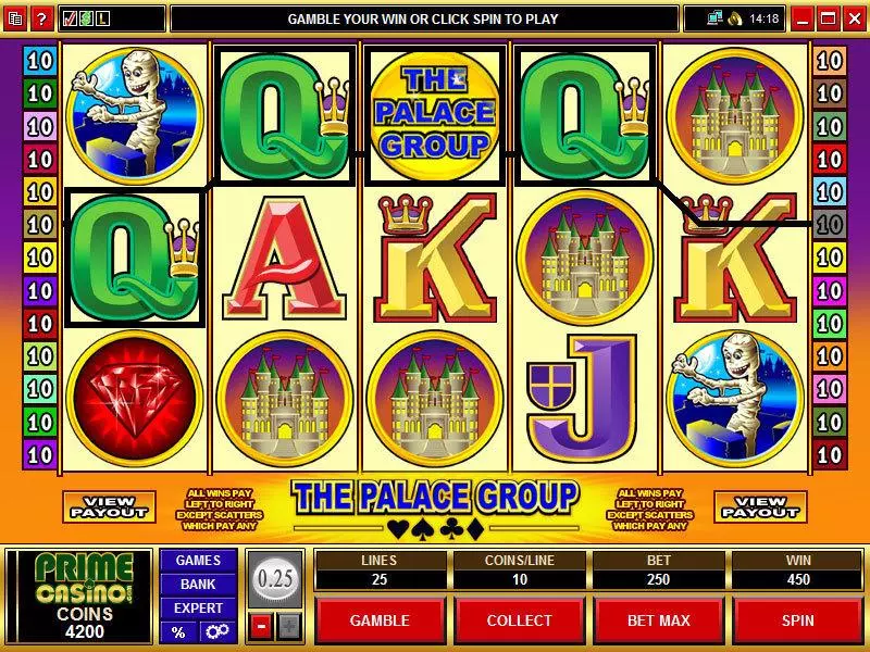 Main Screen Reels - Microgaming The Palace Group Slot