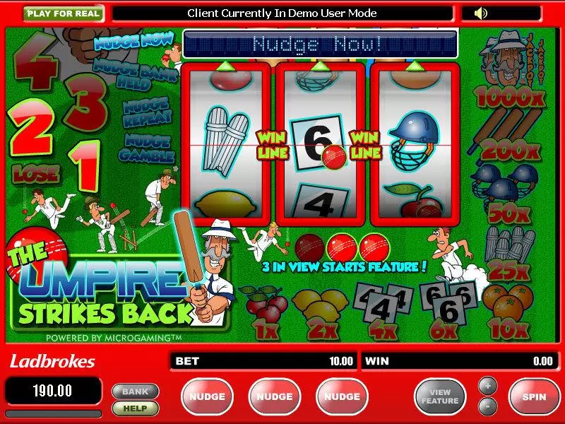 Main Screen Reels - Microgaming The Umpire Strikes Back Slot