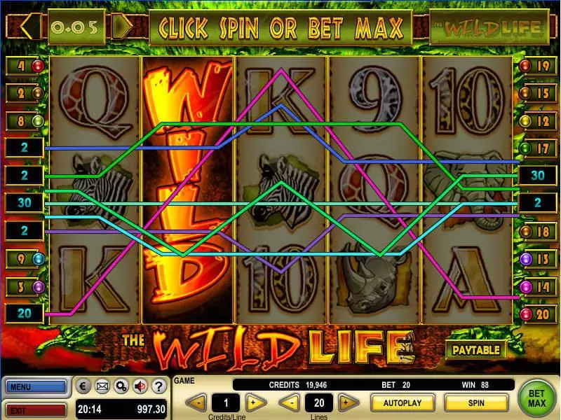 Bonus 1 - GTECH The Wild Life Slot