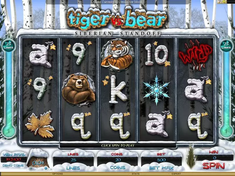 Main Screen Reels - Genesis Tiger vs Bear - Siberian Standoff Slot