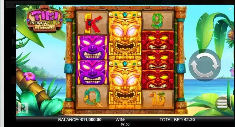 Main Screen Reels - ReelPlay Tiki Infinity Reels X Megaways Slot