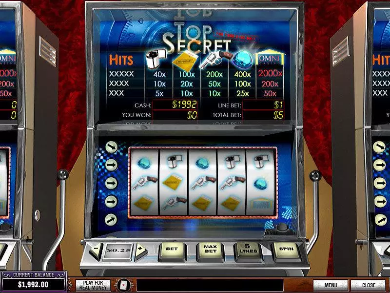 Main Screen Reels - PlayTech Top Secret Slot