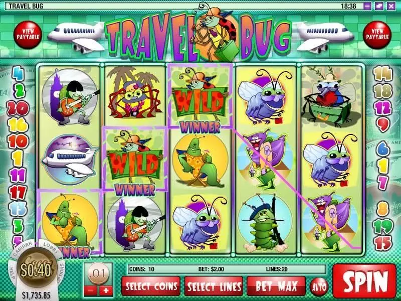 Main Screen Reels - Rival Travel Bug Slot