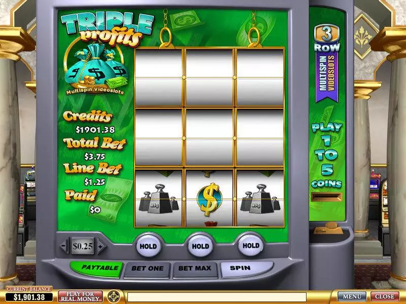 Main Screen Reels - PlayTech Triple Profits Slot