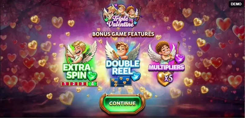 Info and Rules - Red Rake Gaming Triple Valentine Slot